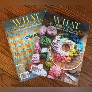 What Women Create Magazines - Colorful Yarn & Crafts Covers